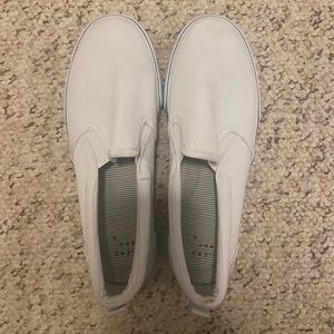 White slip on sneakers